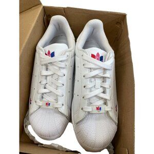 Adidas Superstar Pure J womans white leather sneakers size 5 SKU 8481